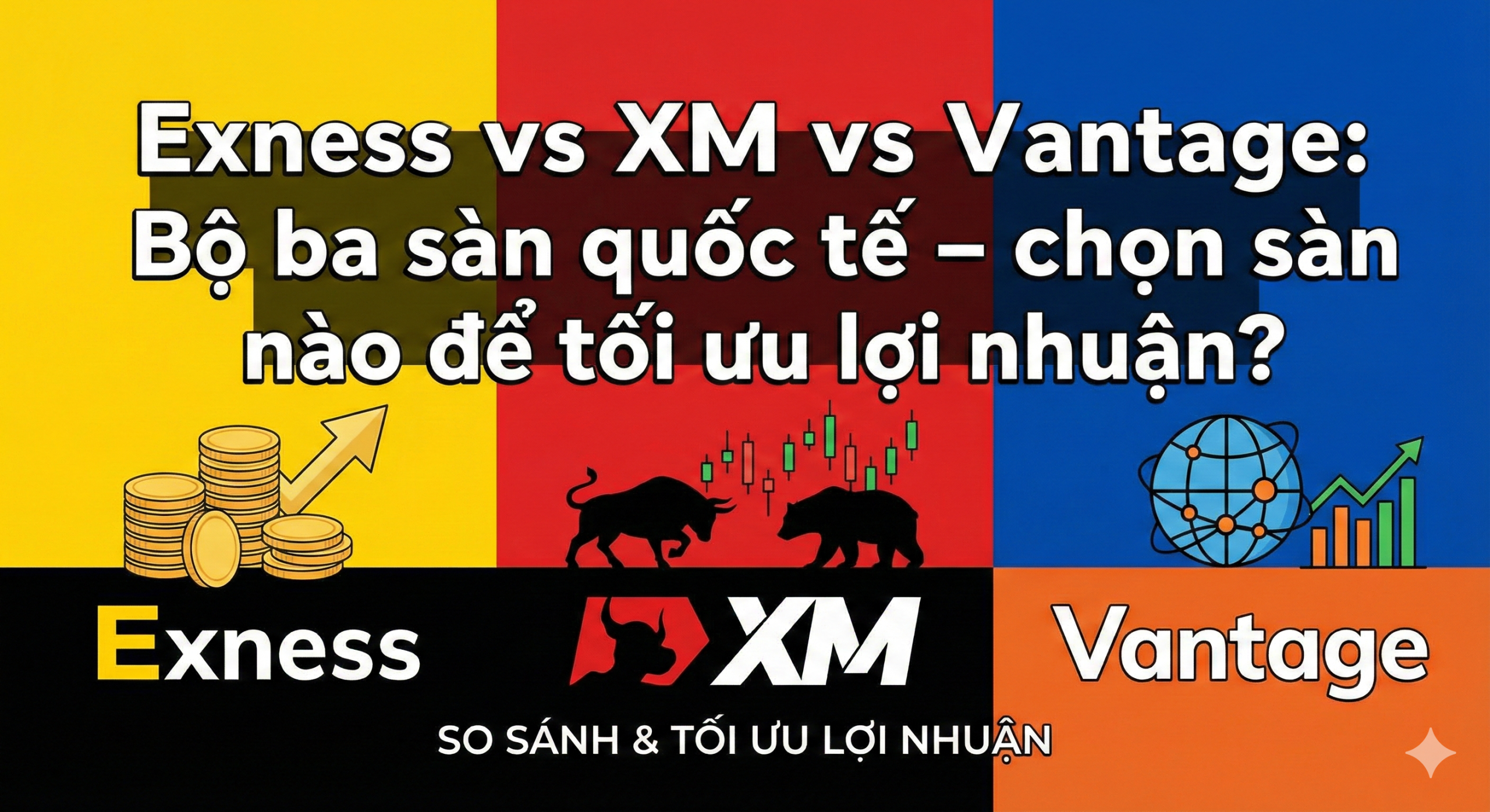 Exness vs XM vs Vantage: Bộ ba sàn quốc tế – chọn sàn nào để tối ưu lợi nhuận?